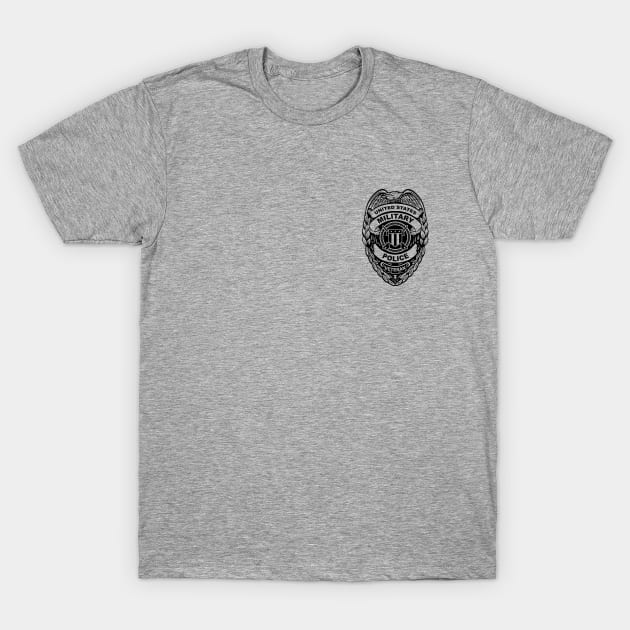 U.S. Military Police Veteran Black Badge T-Shirt by hobrath